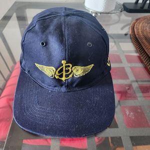 Vintage Breitling Unisex Wear CottonAdjustable Baseball Cap, Navy & Gold